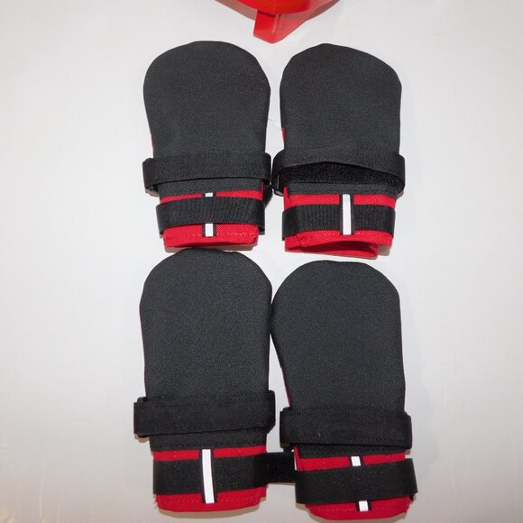 Ultra Paws Durable Dog Boots Paw Protection Size 8 Large Red Black UNUSED - Picture 3 of 9